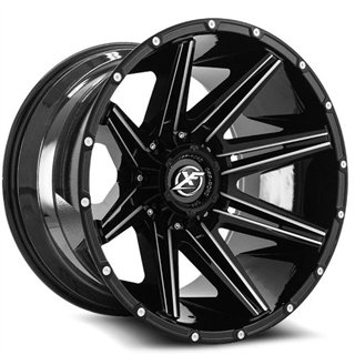 XF OFFROAD | XF-220 20x10 ET-24 - Gloss Black Milled