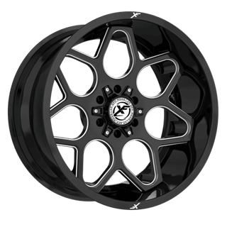XF OFFROAD | XF-233 20x10 ET-12 - Gloss Black Milled