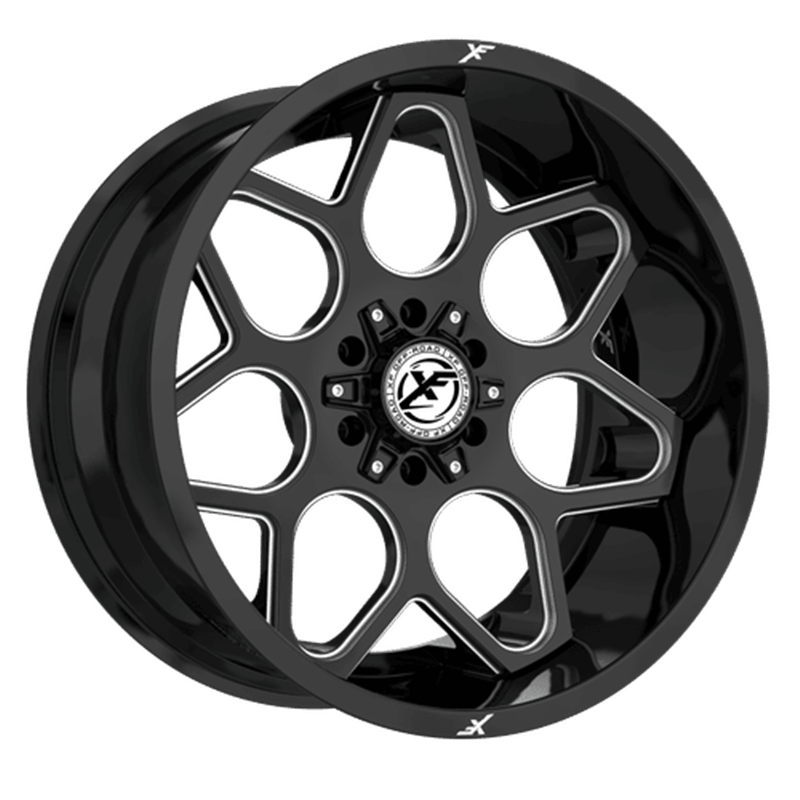XF OFFROAD | XF-233 20x10 ET-12 - Gloss Black Milled