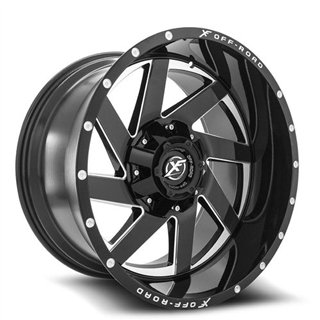 XF OFFROAD | XF-205 20x10 ET-12 - Gloss Black Milled