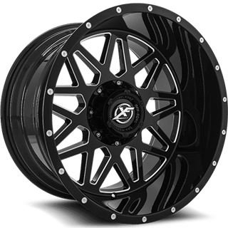 XF OFFROAD | XF-211 22x12 ET-44 - Gloss Black Milled
