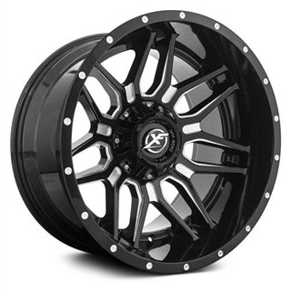 XF OFFROAD | XF-222 22x12 ET-44 - Gloss Black Milled