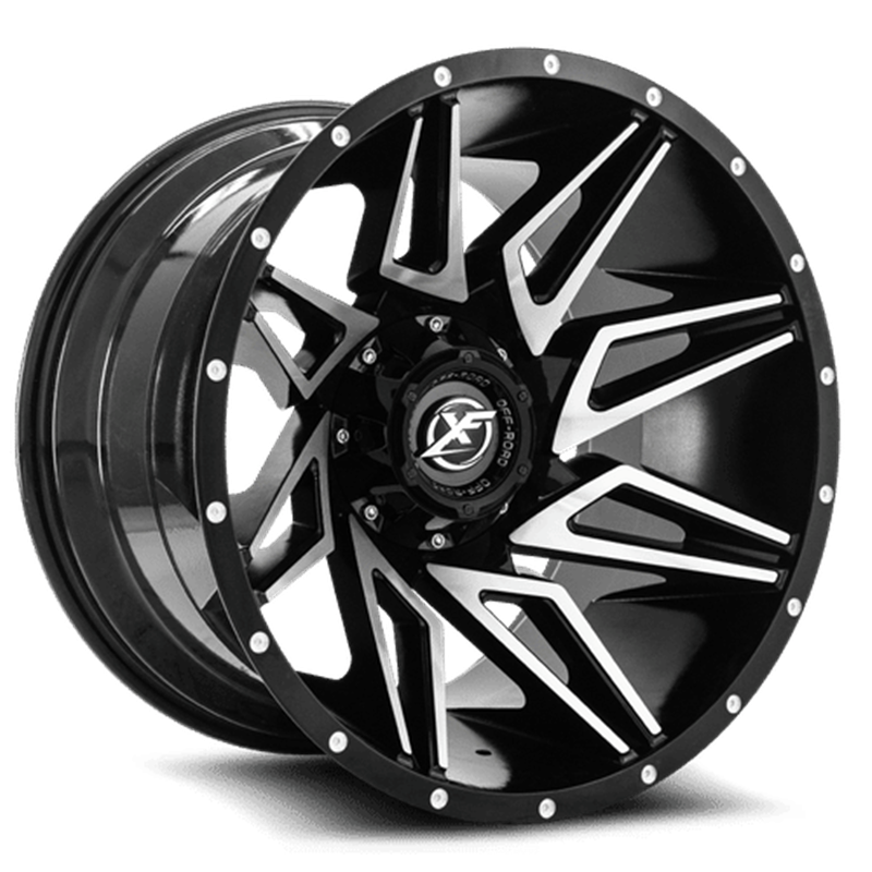 XF OFFROAD | XF-218 20x10 ET-12 - Gloss Black Machined