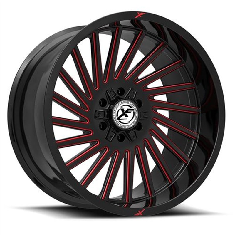 XF OFFROAD | XF-239GBMRED 22x12 ET-44 - Gloss Black Milled Red