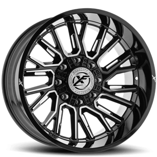 XF OFFROAD | XF-230 20x9 ET12 - Gloss Black Milled