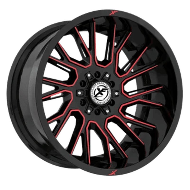 XF OFFROAD | XF-230 20x9 ET12 - Black Machined Red