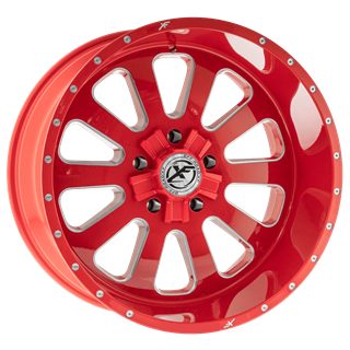 XF OFFROAD | XFX-302 24x14 ET-76 - Red Milled