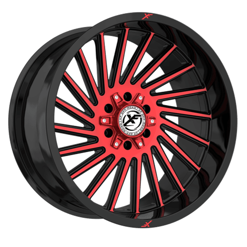 XF OFFROAD | XF-239 22x12 ET-44 - Black Machined Red