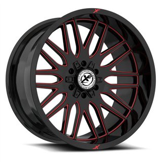 XF OFFROAD | XF-240GBML-R 20x10 ET-12 - Gloss Black Milled Red
