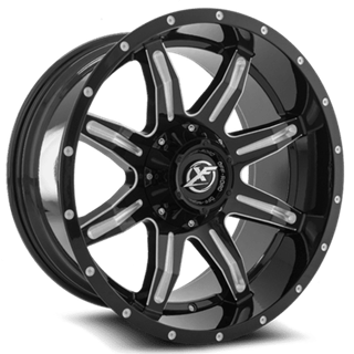 XF OFFROAD | XF-215 20x9 ET0 - Gloss Black Milled