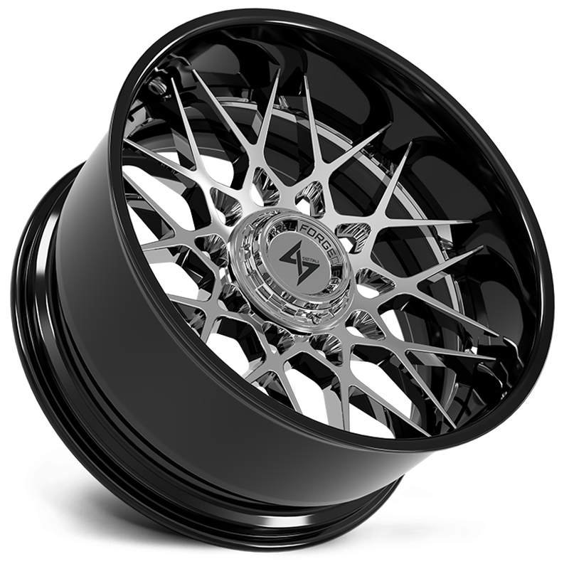 SENTALI BARREL FORGED XTREME | BFX5 24x12 ET-44 - Gloss Black Lip / Chrome Centre