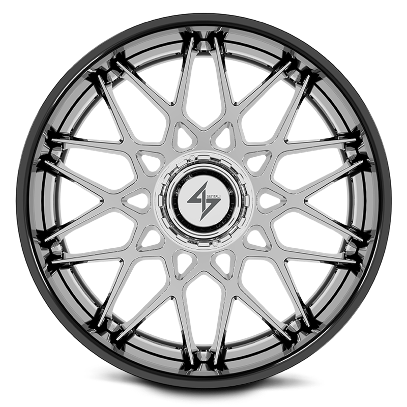 SENTALI BARREL FORGED XTREME | BFX5 24x12 ET-44 - Gloss Black Lip / Chrome Centre