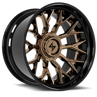 SENTALI BARREL FORGED XTREME | BFX2 22x12 ET-44 - Gloss Black Lip / Bronze Centre