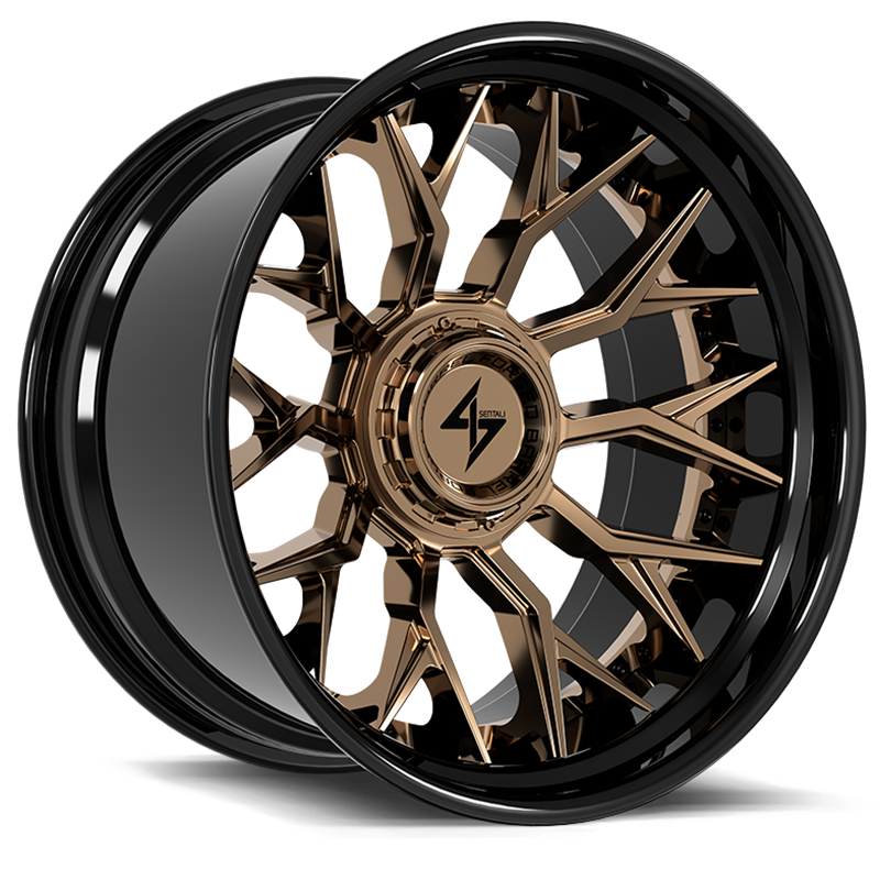 SENTALI BARREL FORGED XTREME | BFX2 22x12 ET-44 - Gloss Black Lip / Bronze Centre