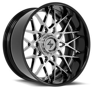 SENTALI BARREL FORGED XTREME | BFX5 22x12 ET-44 - Gloss Black Lip / Chrome Centre