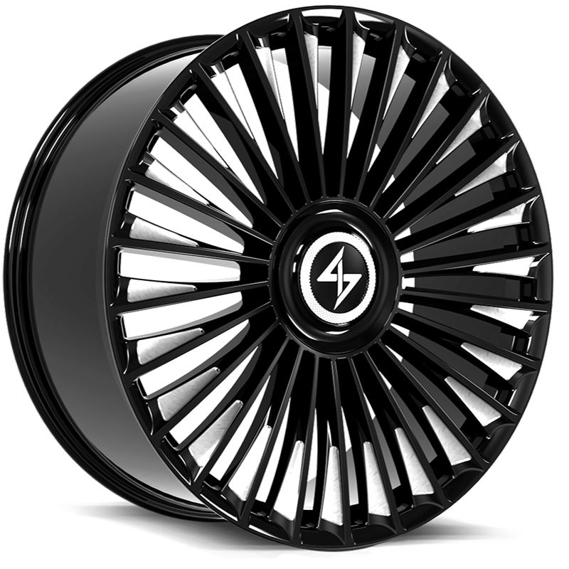 SENTALI LUXX | TURBINE 20x9 ET15 - Gloss Black Milled Tips