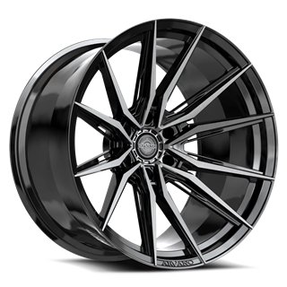 ARVANO | ART-3 24x9.5 ET18 - Gloss Black & Brushed Double Dark Tint