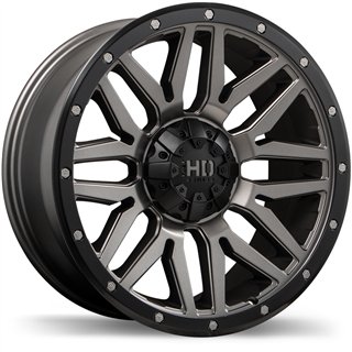 Fast HD | Menace 18x9.0 ET15 - Gunmétal satiné avec bordure noire