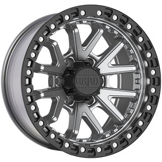 Ruffino HARD | DUNE 18x8.5 ET25 - Gris Satin - Contour noir