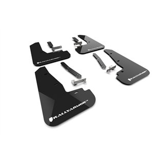 RallyArmor | Black UR Mud Flap White Logo - EV6 2025-2026