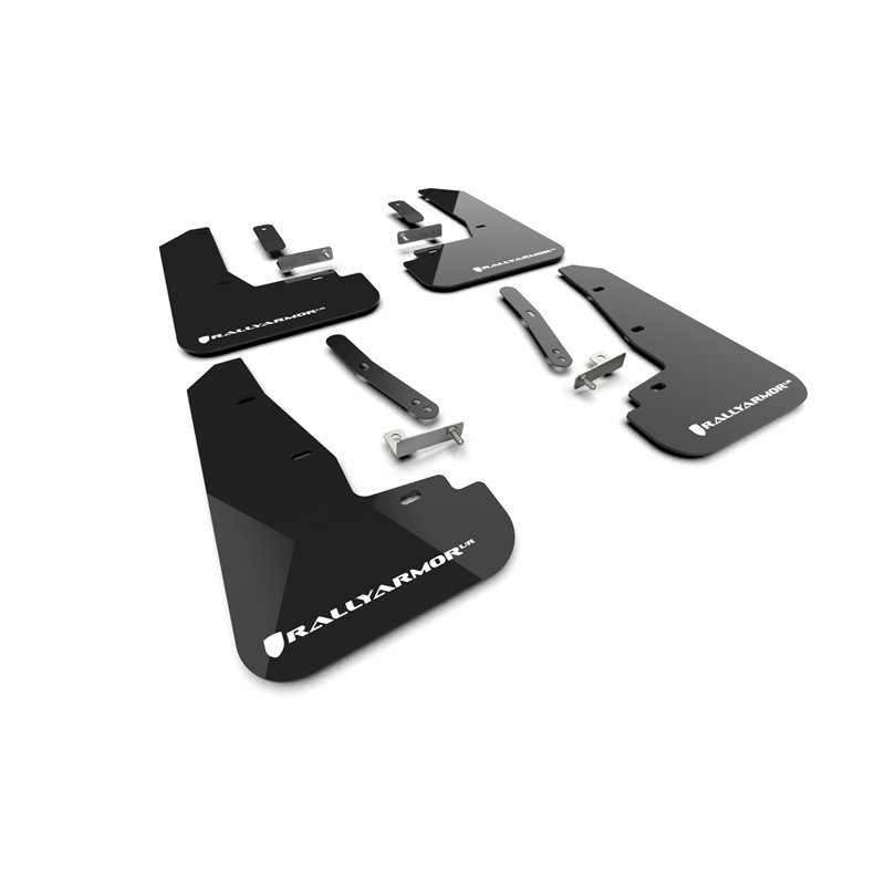 RallyArmor | Black UR Mud Flap White Logo - EV6 2025-2026