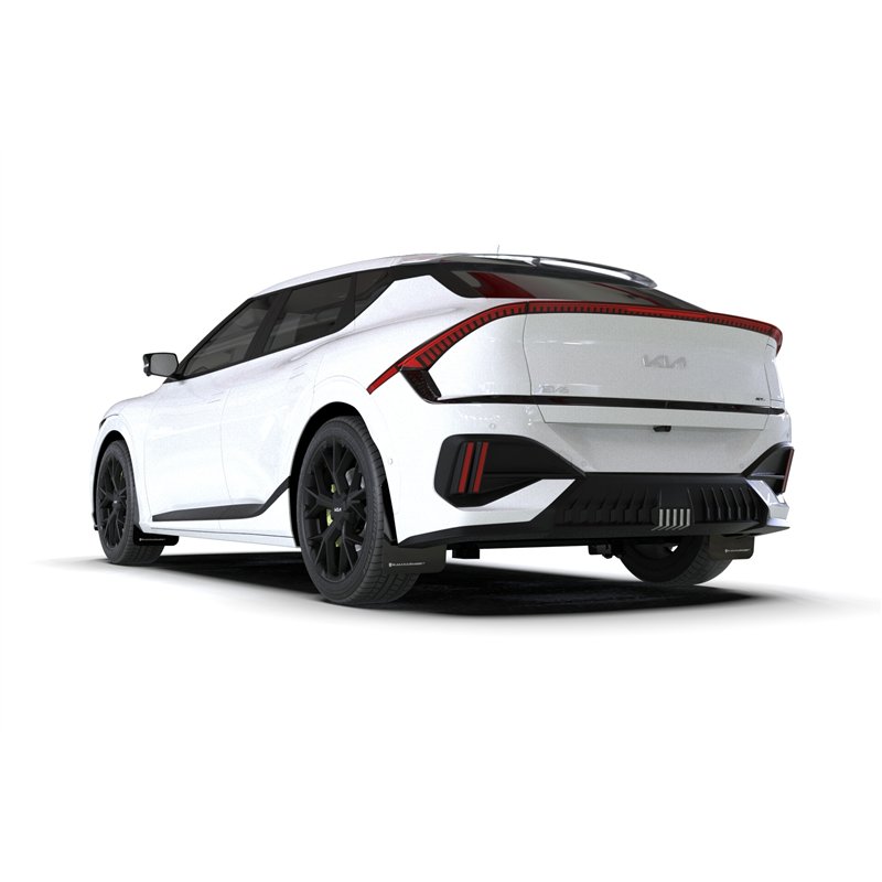 RallyArmor | Black UR Mud Flap White Logo - EV6 2025-2026