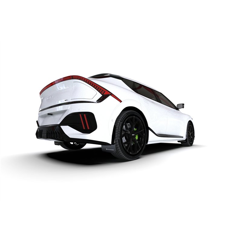 RallyArmor | Black UR Mud Flap White Logo - EV6 2025-2026