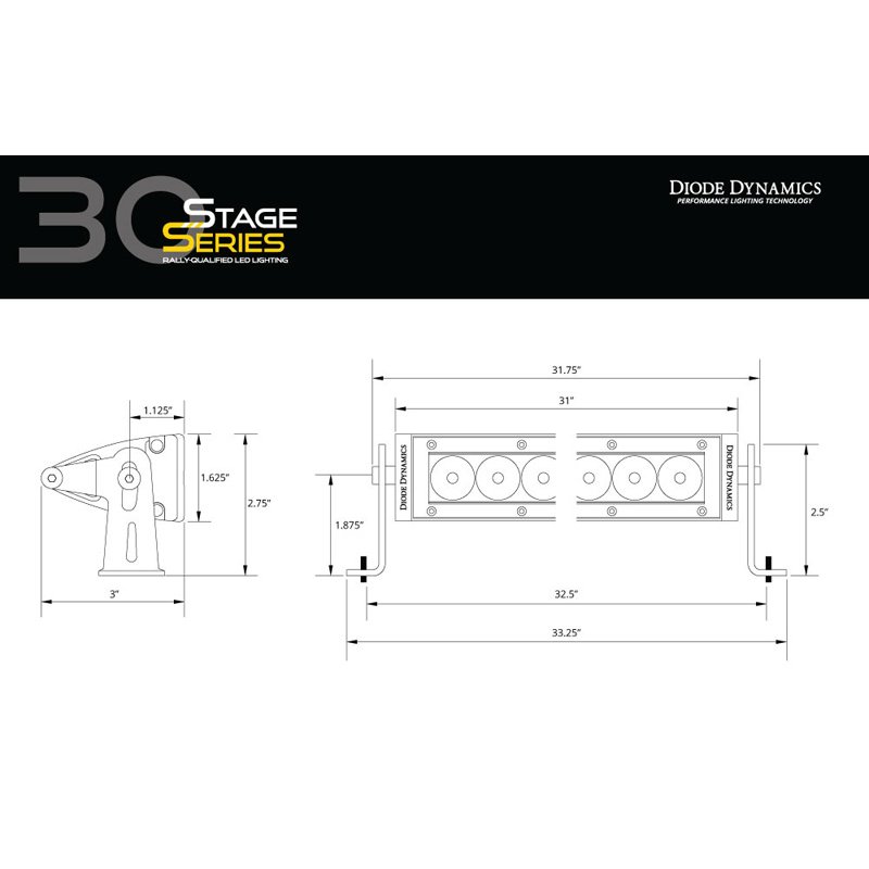 Diode Dynamics | Light bar featuring advanced TIR optics for high efficiency and focus. - Forester 2.0T / 2.5L 2016-2018