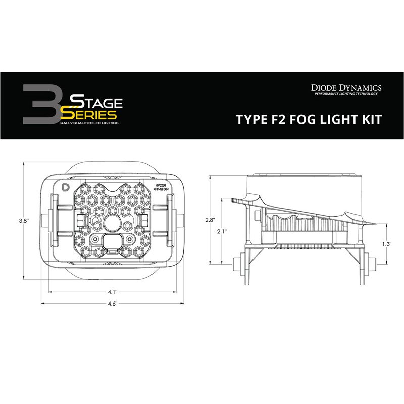 Diode Dynamics | Pod light featuring advanced TIR optics for high efficiency and focus. - F-150 / F-250 / F-350 2015-2022