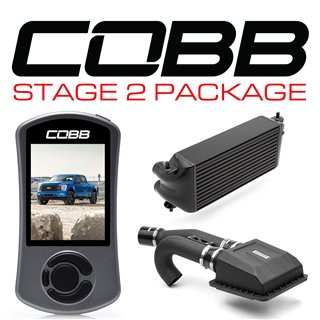 COBB | Stage 2 Power Package Black Factory Location Intercooler (w/ HCT Intake) - F-150 Tremor 2021-2022