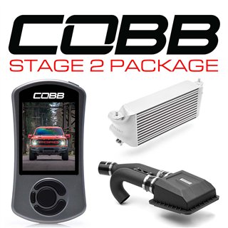 COBB | Stage 2 Power Package Silver Factory Location Intercooler (w/ HCT Intake) - F-150 Raptor 2021-2023
