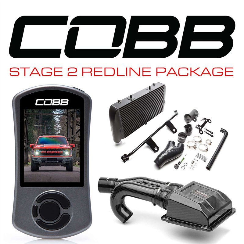 COBB | Stage 2 Redline Carbon Fiber Intake Power Package Black FMIC - F-150 Raptor 2021-2023