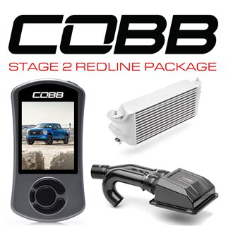 COBB | Stage 2 Redline Carbon Fiber Intake Power Package Silver (Factory Location Intercooler) - F-150 Tremor 2021-2022