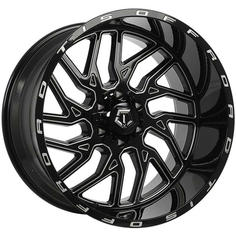 TIS Wheels | 544 20x9.0 ET18 - Gloss Black - Milled Edge