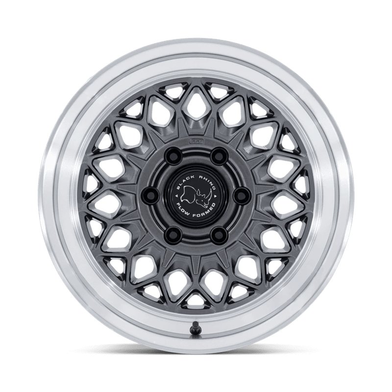 Black Rhino Hard Alloys | BR034 GRAZ 17x8.5 ET25 - GLOSS GUNMETAL W/ MACHINED LIP