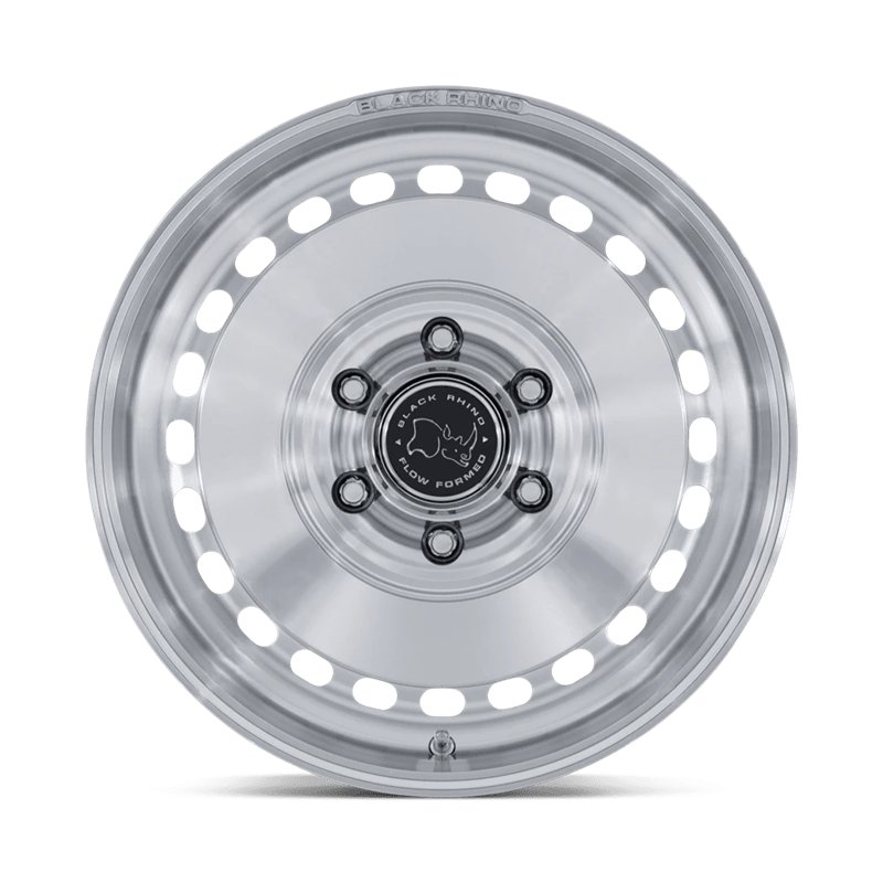 Black Rhino Hard Alloys | BR036 BASIN 17x8 ET32 - GLOSS SILVER W/ MACHINED FACE