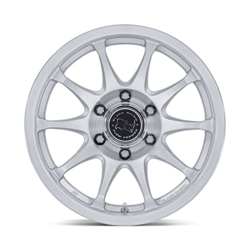 Black Rhino Hard Alloys | BR038 RONIN 17x8.5 ET0 - GLOSS SILVER W/ MACHINED FACE