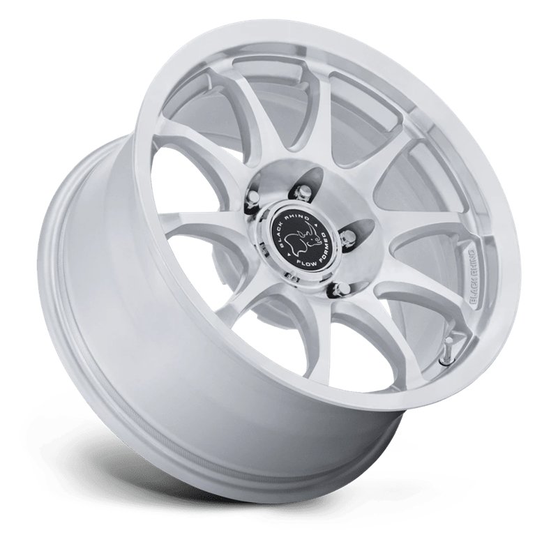 Black Rhino Hard Alloys | BR038 RONIN 17x8.5 ET25 - GLOSS SILVER W/ MACHINED FACE