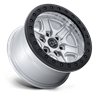 Black Rhino Hard Alloys | BR200 ECHO TRAIL LOCK BEADLOCK 17x8.5 ET0 - HYPER SILVER W/ MACHINED FACE
