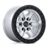 Black Rhino Hard Alloys | BR200 ECHO TRAIL LOCK BEADLOCK 17x8.5 ET25 - HYPER SILVER W/ MACHINED FACE
