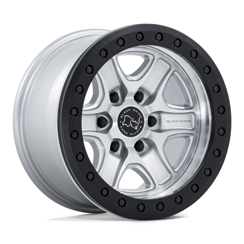 Black Rhino Hard Alloys | BR200 ECHO TRAIL LOCK BEADLOCK 18x9 ET12 - HYPER SILVER W/ MACHINED FACE