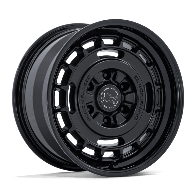 Black Rhino Hard Alloys | BR600 VAGABOND 17x8 ET32 - MATTE BLACK W/ GLOSS BLACK LIP