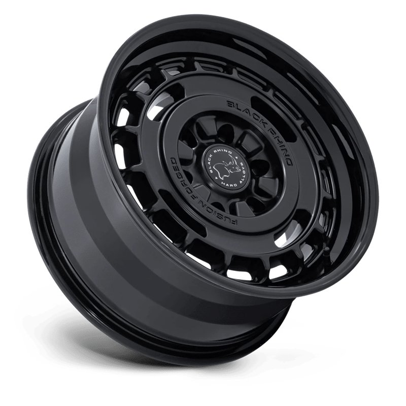 Black Rhino Hard Alloys | BR600 VAGABOND 17x8 ET32 - MATTE BLACK W/ GLOSS BLACK LIP