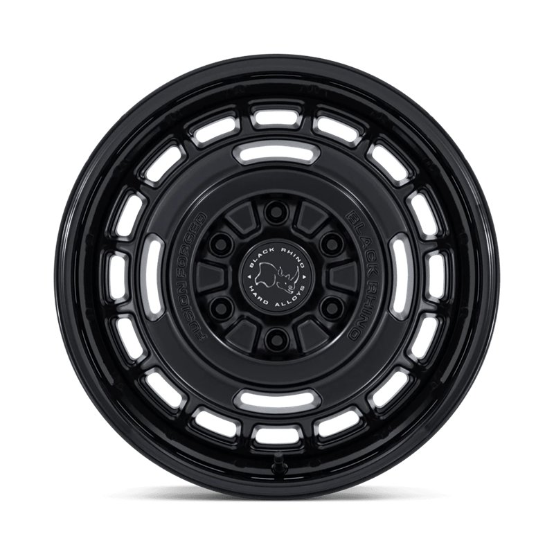 Black Rhino Hard Alloys | BR600 VAGABOND 17x8 ET32 - MATTE BLACK W/ GLOSS BLACK LIP