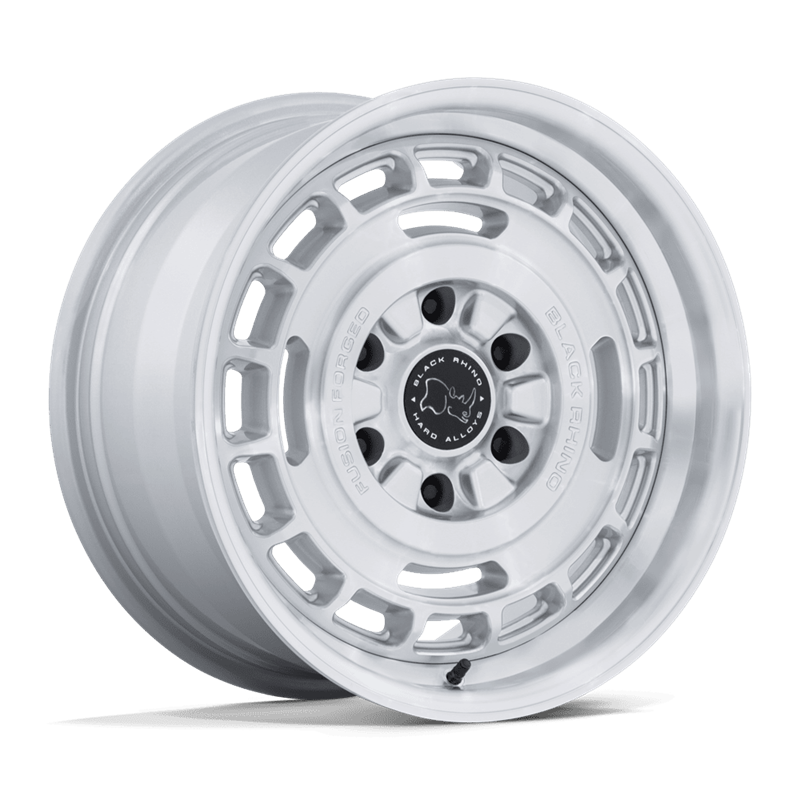 Black Rhino Hard Alloys | BR600 VAGABOND 17x8 ET32 - GLOSS SILVER W/ MACHINED FACE