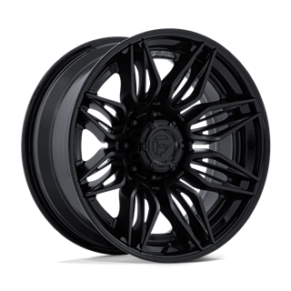 Fuel Off-Road | FC404 MUTINY 22x10 ET0 - MATTE BLACK W/ GLOSS BLACK LIP