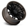 Fuel Off-Road | FC404 MUTINY 22x10 ET0 - MATTE BLACK W GLOSS BRONZE LIP