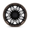 Fuel Off-Road | FC404 MUTINY 22x10 ET-18 - MATTE BLACK W GLOSS BRONZE LIP