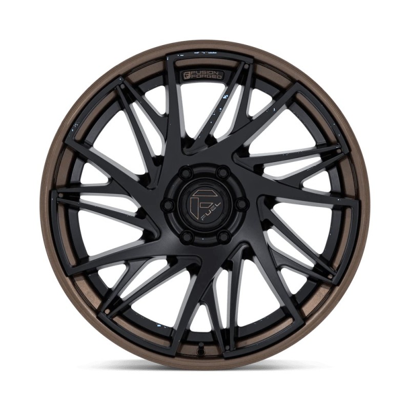 Fuel Off-Road | FC405 DYNAMO 22x10 ET-18 - MATTE BLACK W/ G-BRONZE LIP