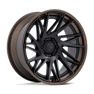 Fuel Off-Road | FC405 DYNAMO 22x10 ET-18 - MATTE BLACK W/ G-BRONZE LIP